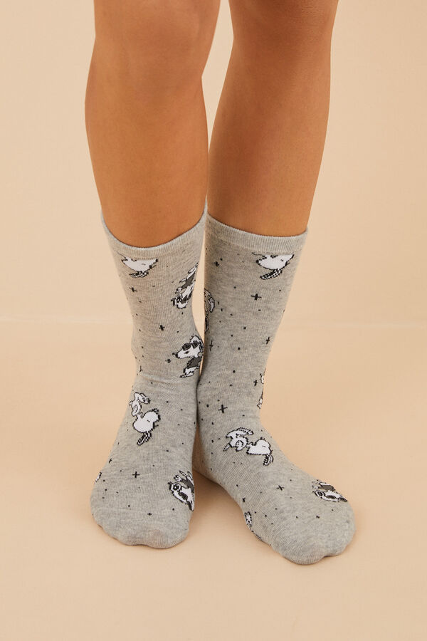 Women'secret Pack 6 calcetines algod&oacute;n l&uacute;rex Snoopy  estampado
