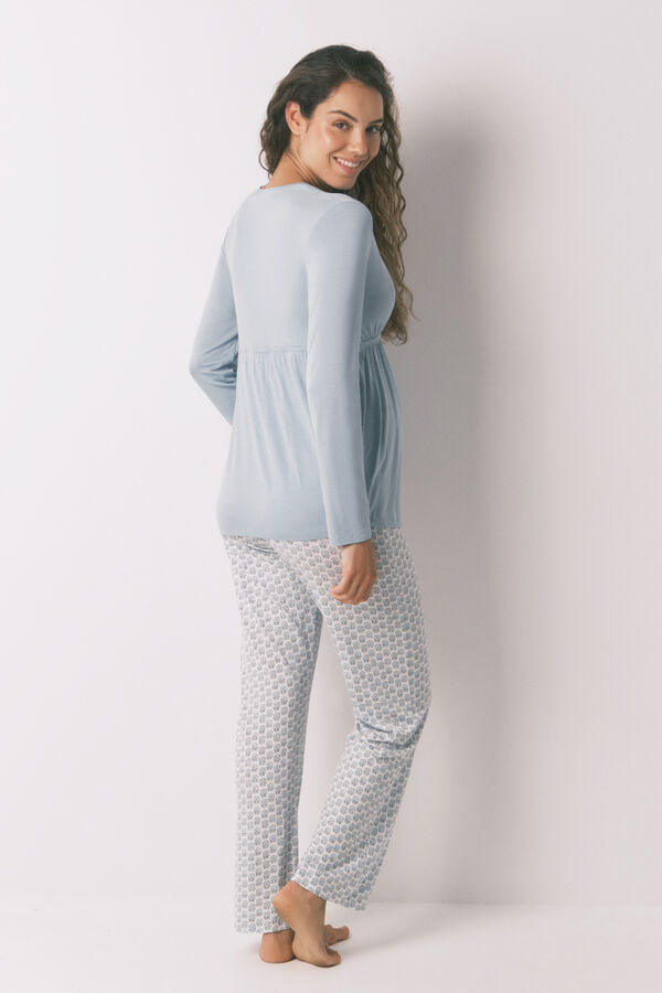 Women'secret Pijama capri "maternity" azul t&eacute;cnica soft touch azul