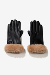 Vilanova Guantes con Efecto Piel y Pelo negro
