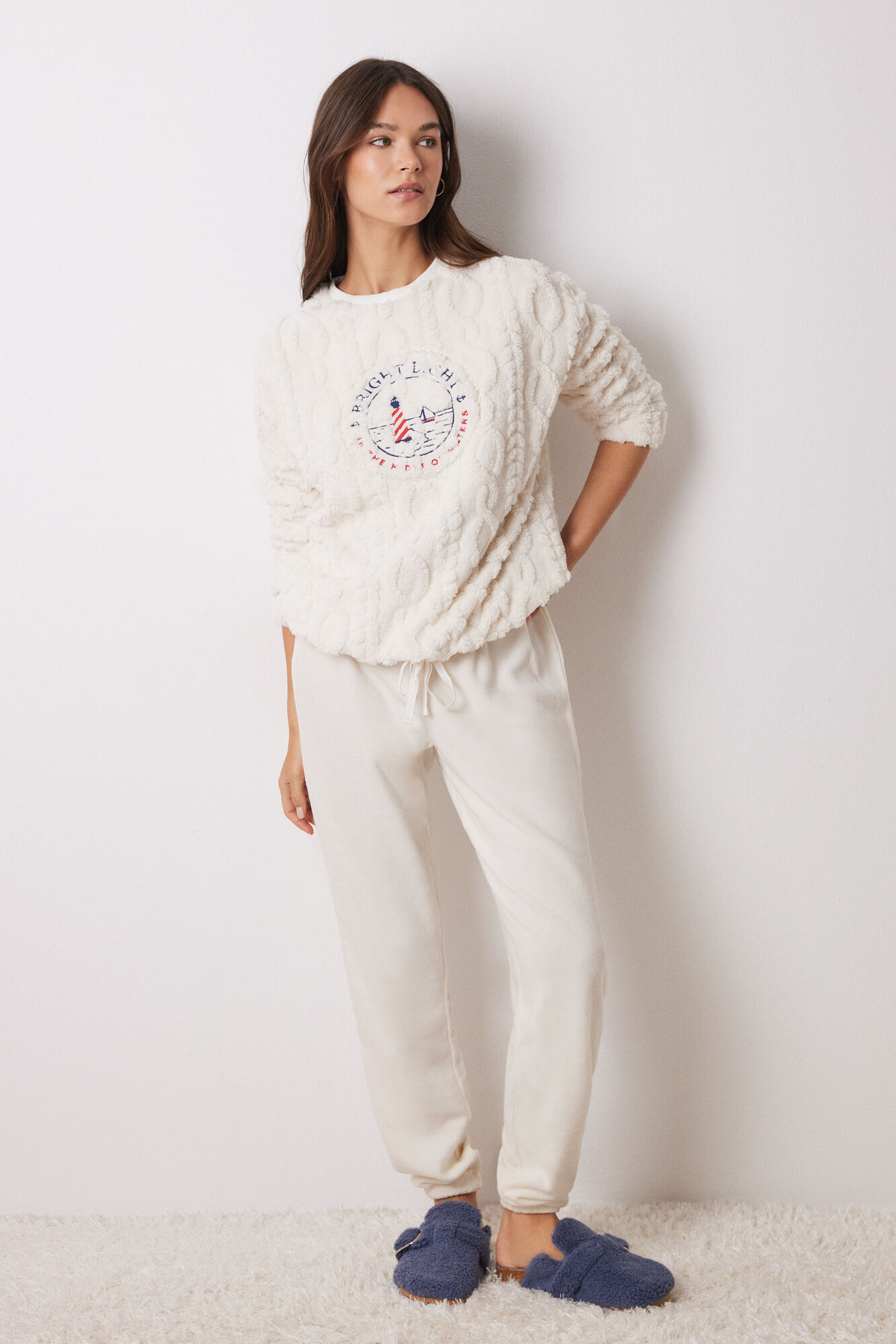 Women'secret Pijama comprido borrego e polar suave