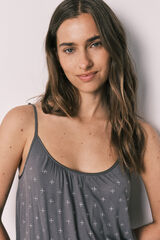 Women'secret Pijama curto de al&ccedil;as estampado cinzento