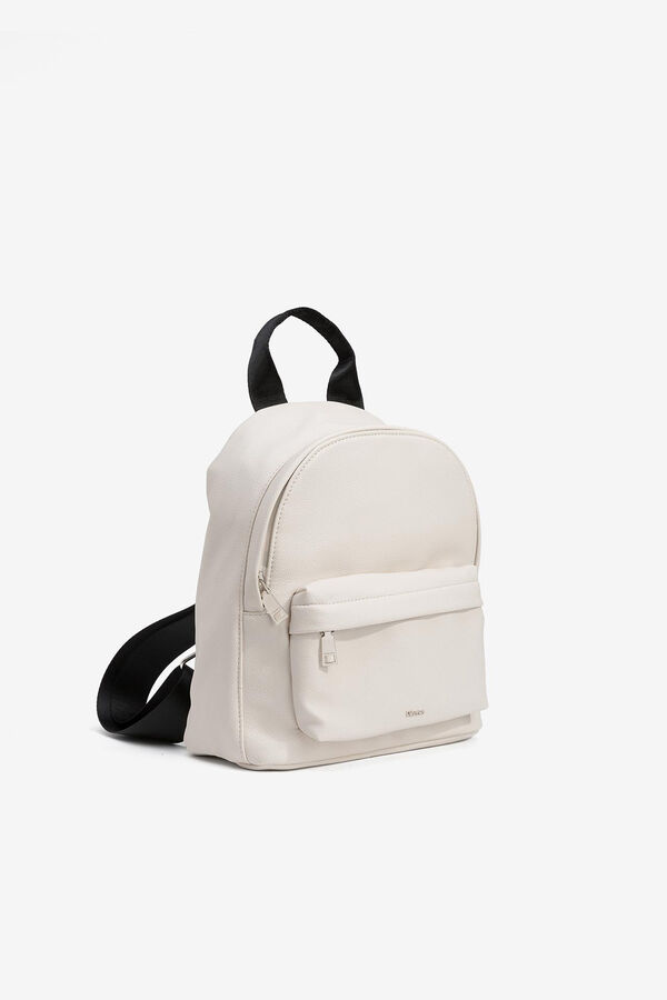 Vilanova Mochila de Piel Pint&eacute;tica marfil