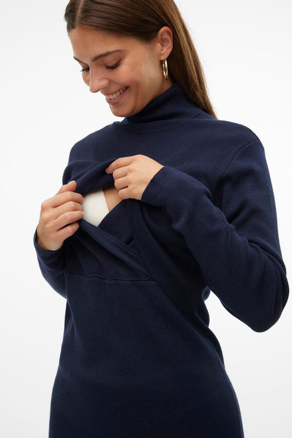 Mamalicious Jersey de punto maternity y lactancia  azul