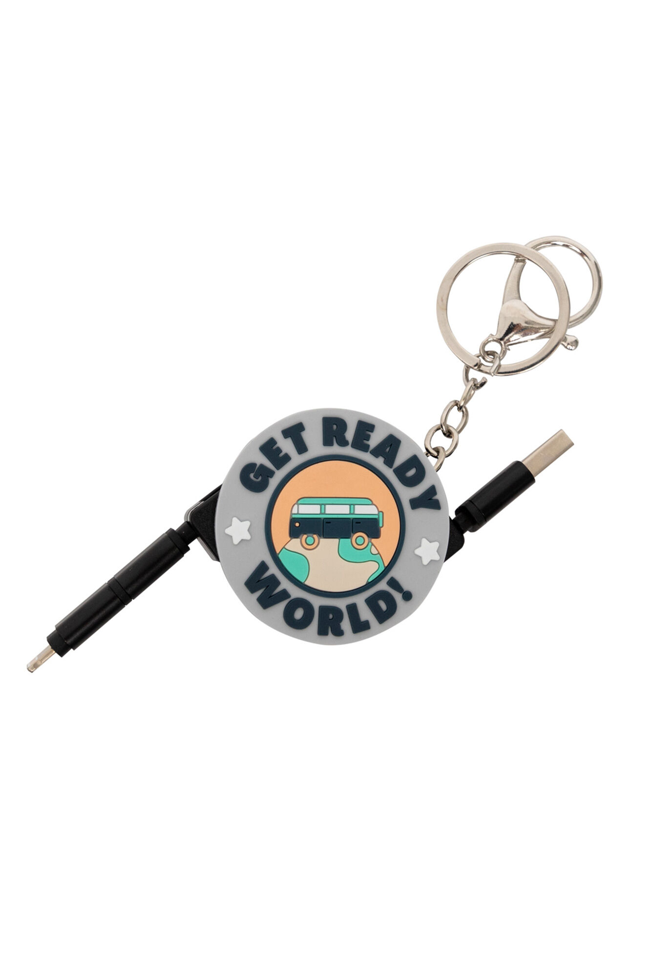 Mr. Wonderful Porta-chaves com cabo para carregar o telem&oacute;vel - Get ready, world!