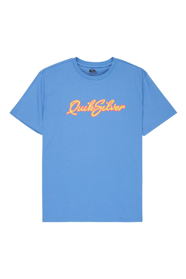 Quiksilver T-shirt manga curta logo retro azul