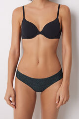 Women'secret Calcinha brasileira larga com estampa animal verde