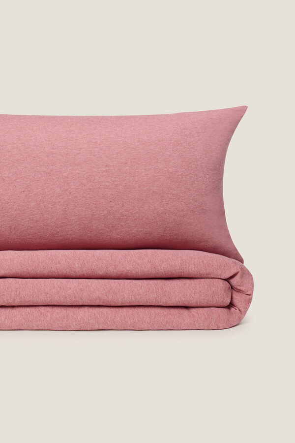 Textura Capa de malha em malha de algod&atilde;o sustent&aacute;vel rosa