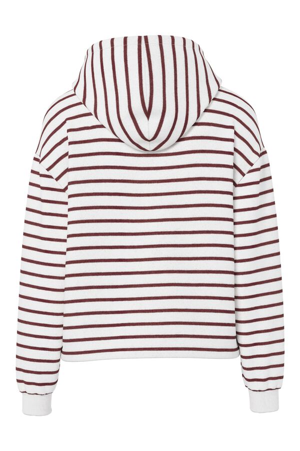 Pieces Sweatshirt com riscas e bordado branco