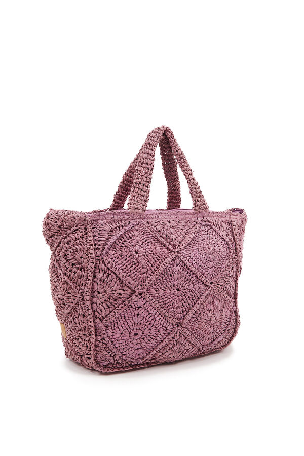 Abbacino Capazo playa trenzado cremallera morado/lila