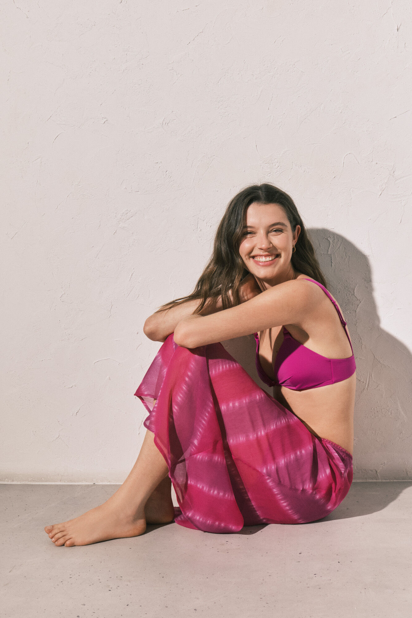 Women'secret Saia midi em crepe estampado tie dye