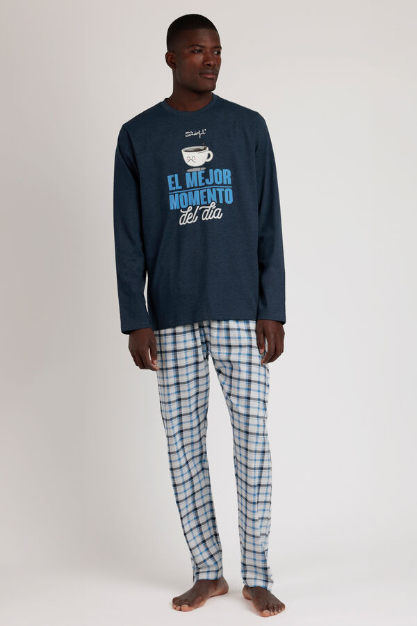 Mr. Wonderful Pijama Hombre El Mejor Momento Del Dia Mr. Wonderful azul