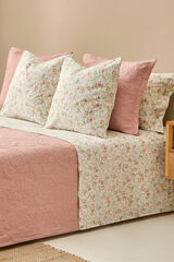 Textura S&aacute;bana algod&oacute;n flores kaki