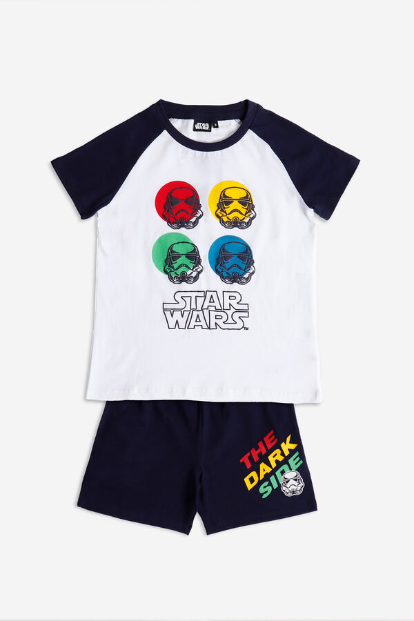 Admas STAR WARS Pijama manga curta The Dark Strike para menino azul