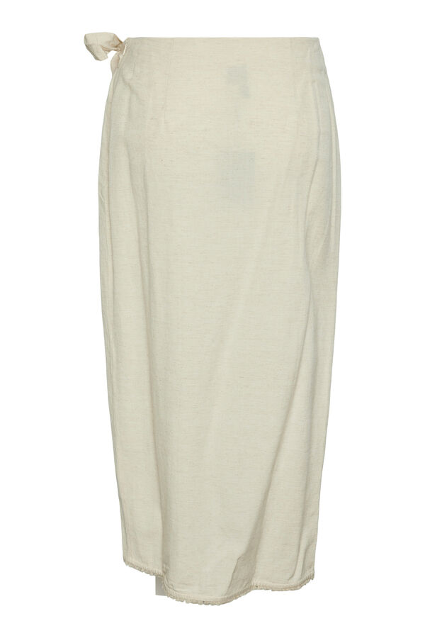 Pieces Falda larga cruzada gris