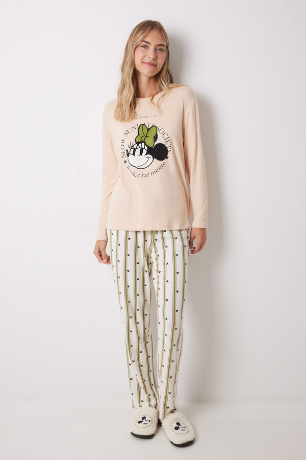 Women'secret Pijama manga comprida da Minnie rosa
