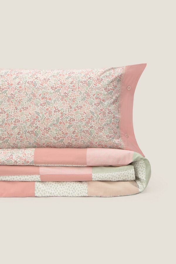 Textura Capa n&oacute;rdica algod&atilde;o patchwork rosa