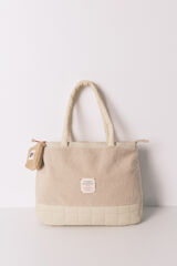 Women'secret Grande bolsa acolchoada bege do Snoopy bege