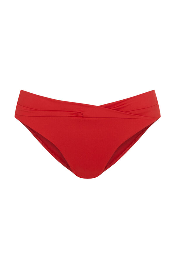 Women'secret Cueca biquíni cobertura média vermelha vermelho
