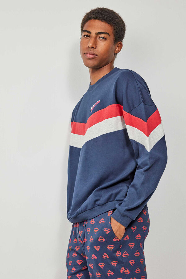 Gisela Super Man Men's Long Pajamas azul