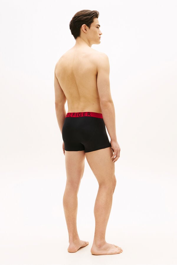 Tommy Hilfiger Pack 3 boxers em algod&atilde;o preto