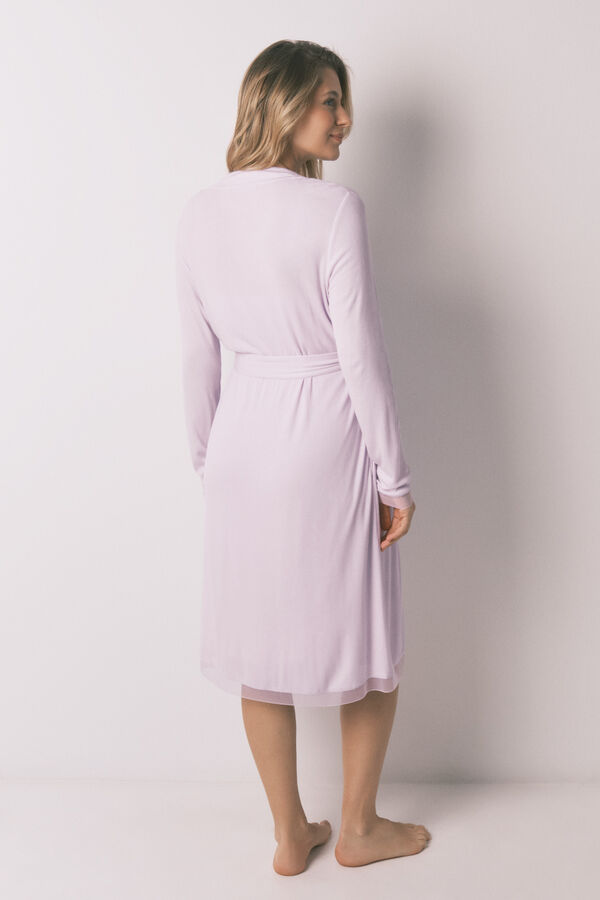 Women'secret Bata midi "maternity" canelada lil&aacute;s rosa