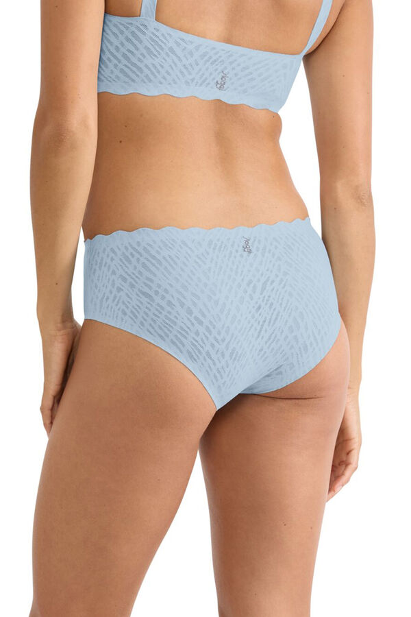 Sloggi Cueca cl&aacute;ssica invis&iacute;vel com renda azul