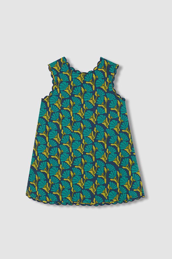 Gocco Vestido floral com laço azul azul