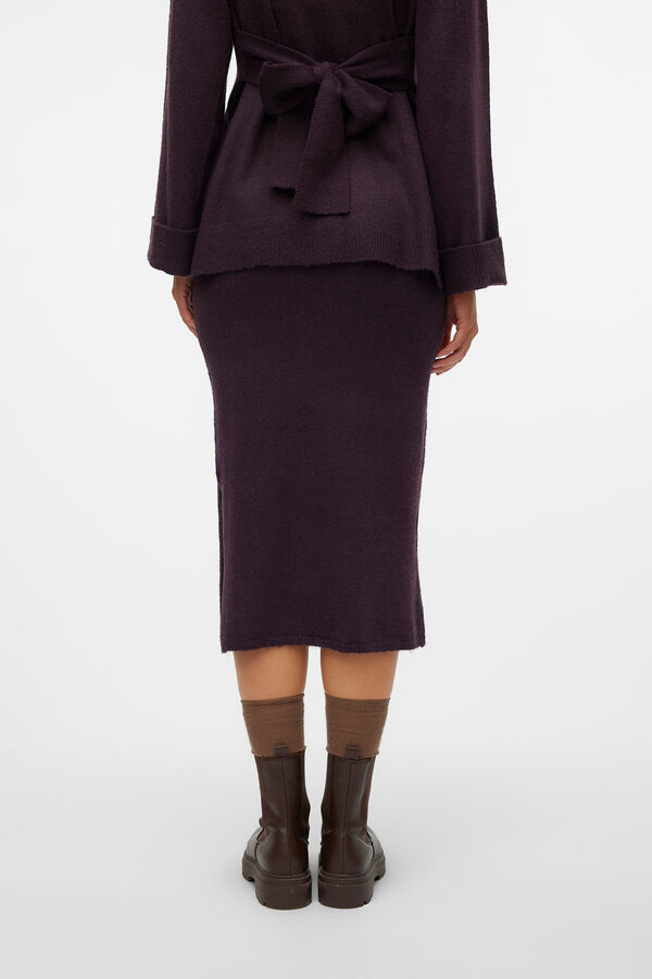 Mamalicious Falda midi de punto maternity morado/lila