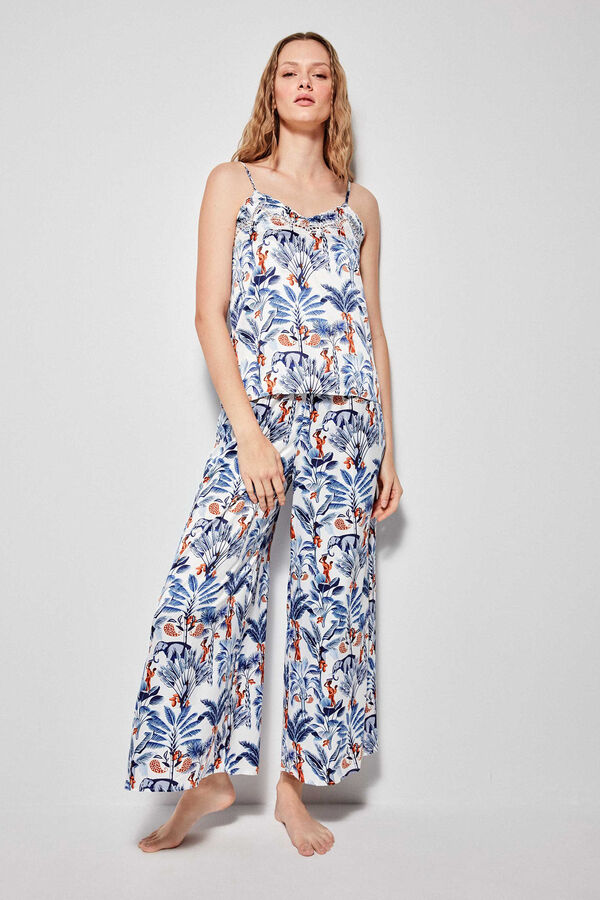 Gisela Camiseta tirantes estampado floral blanco