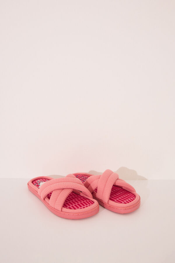 Women'secret Chinelos de quarto acolchoados rosa do Snoopy rosa