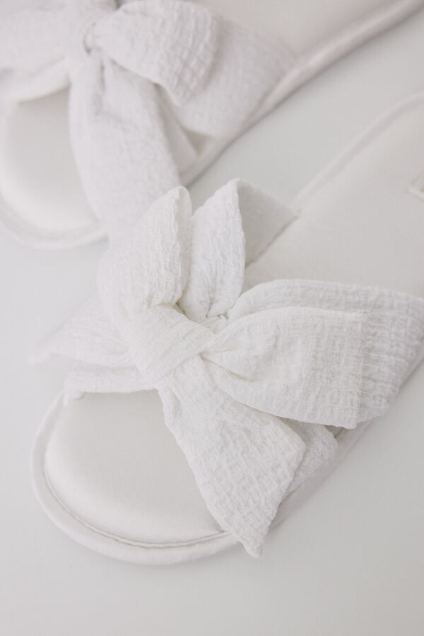 Women'secret Chinelos de la&ccedil;o de la&ccedil;o bege