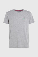 Tommy Jeans Camiseta lisa logo gris