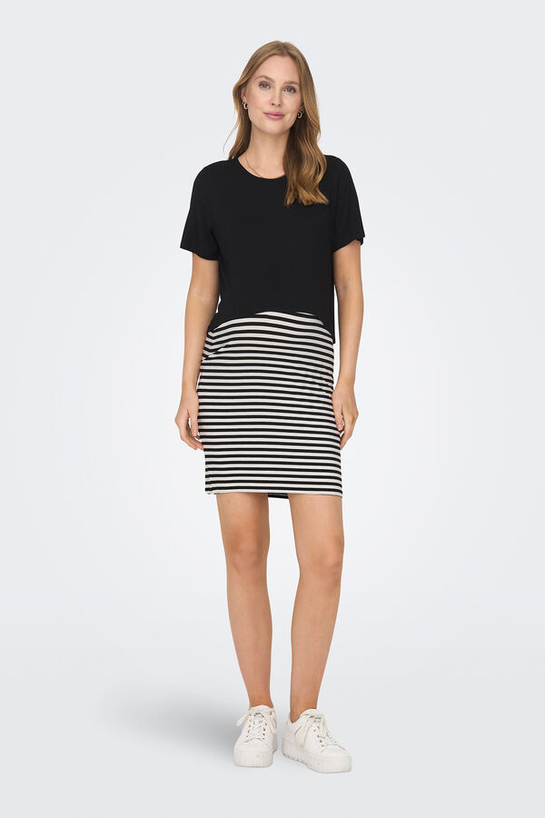 Only Maternity Vestido maternity y lactancia negro