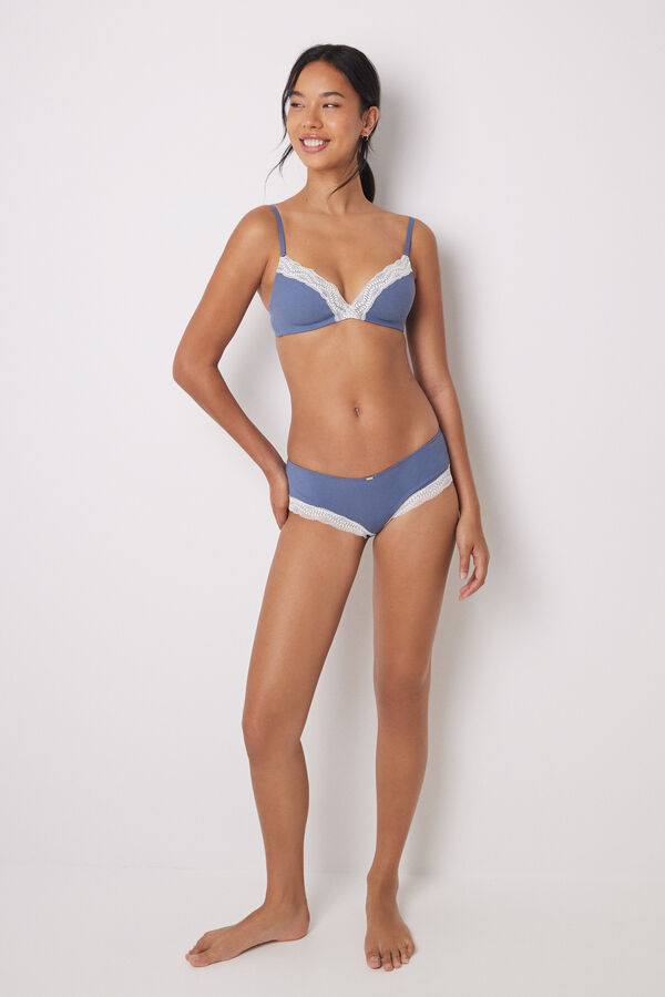 Women'secret CHARMING Sujetador triangular encaje azul claro azul