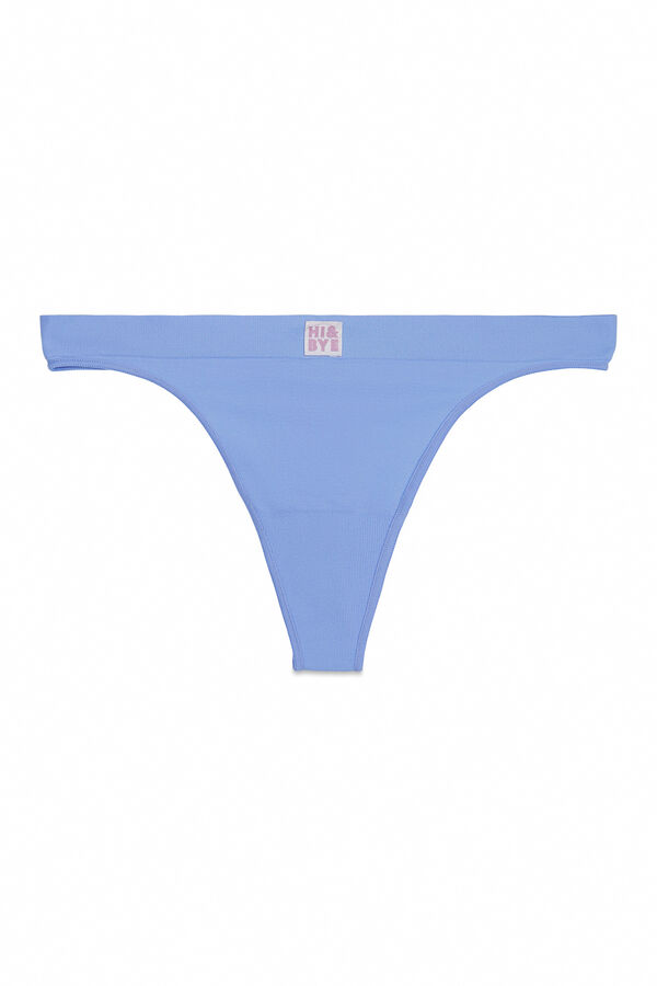 HI&BYE Tanga seamless azul azul