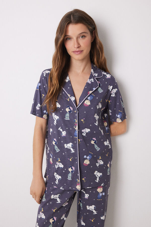 Women'secret Pijama camisero 100% algod&oacute;n Snoopy  estampado