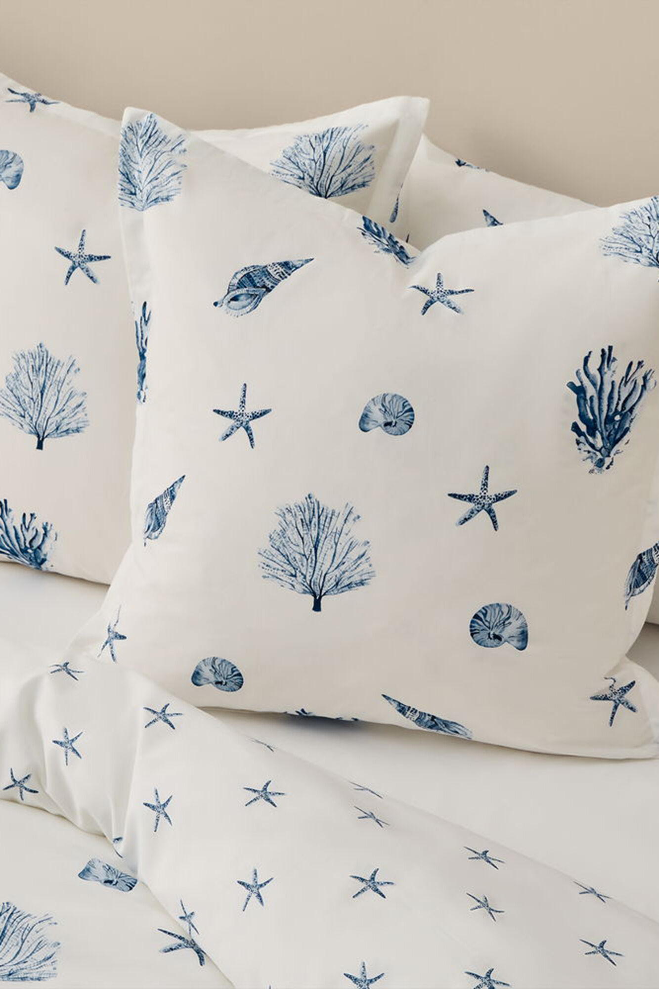 Textura Funda n&oacute;rdica algod&oacute;n motivos marinos