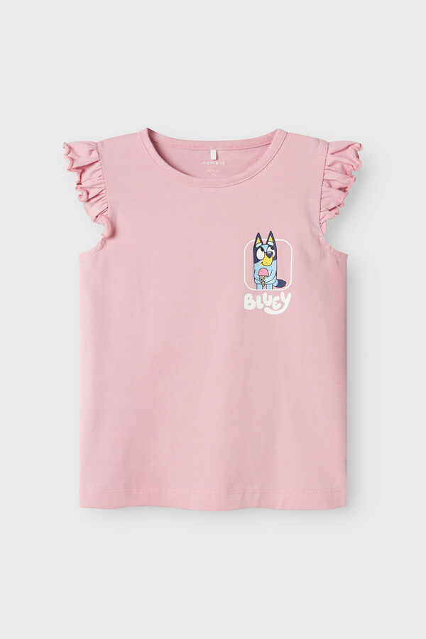 Name it Camiseta manga curta azul rosa