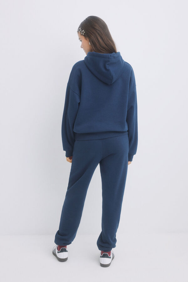 HI&BYE Pantal&oacute;n jogger felpa azul navy azul