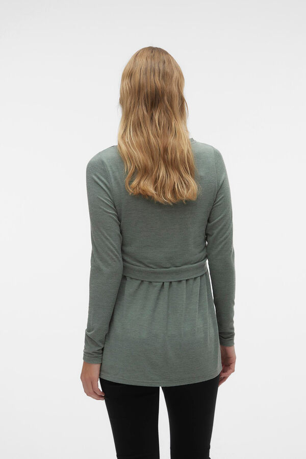 Mamalicious Top de manga larga maternity de lactancia rosa