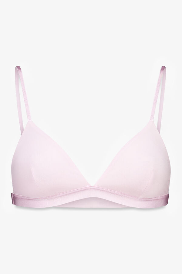 HI&BYE Sujetador triangular microfibra brillo rosa rosa
