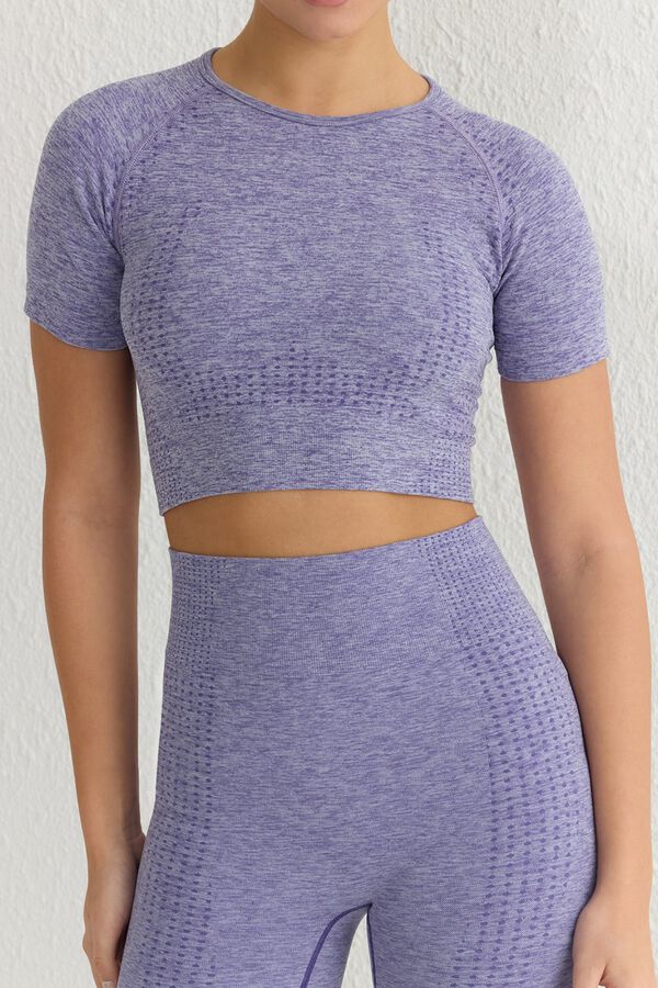 Trendyol T-shirt top desportiva mesclada rosa