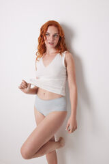 Women'secret Cuecas altas cl&aacute;ssica de algod&atilde;o azul  verde