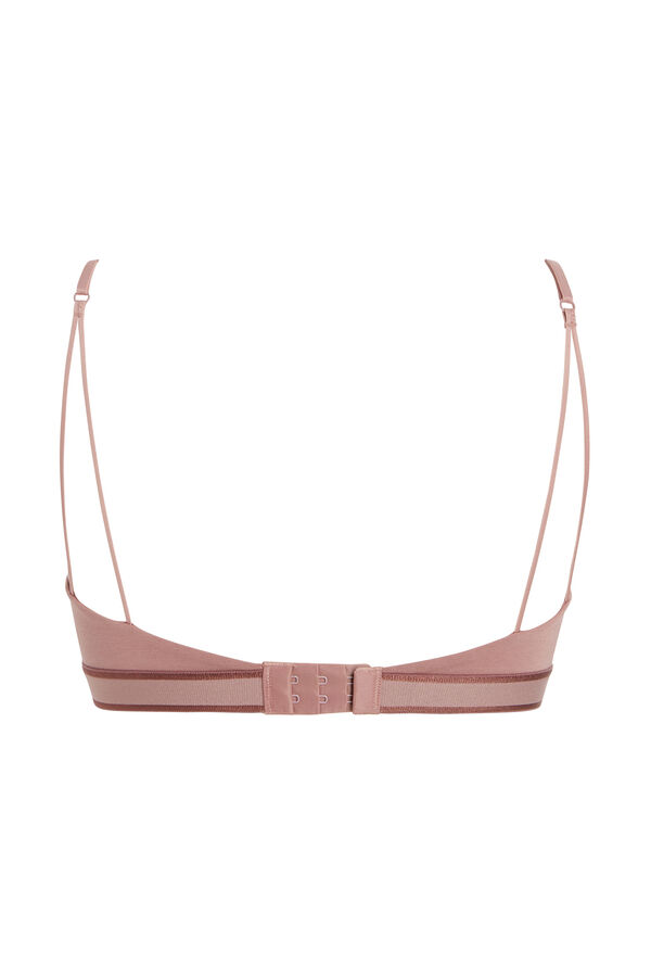 Calvin Klein bralette com logo CK rosa