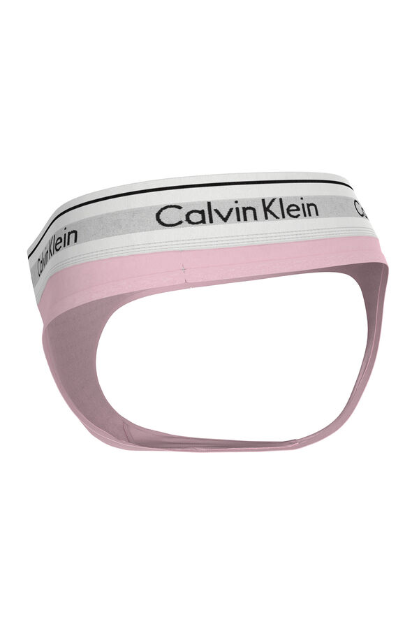 Calvin Klein Calcinha fio dental Calvin Klein rosa com logo rosa