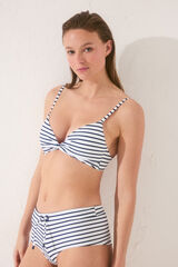 Women'secret Cueca boxer riscas biquíni marinho azul