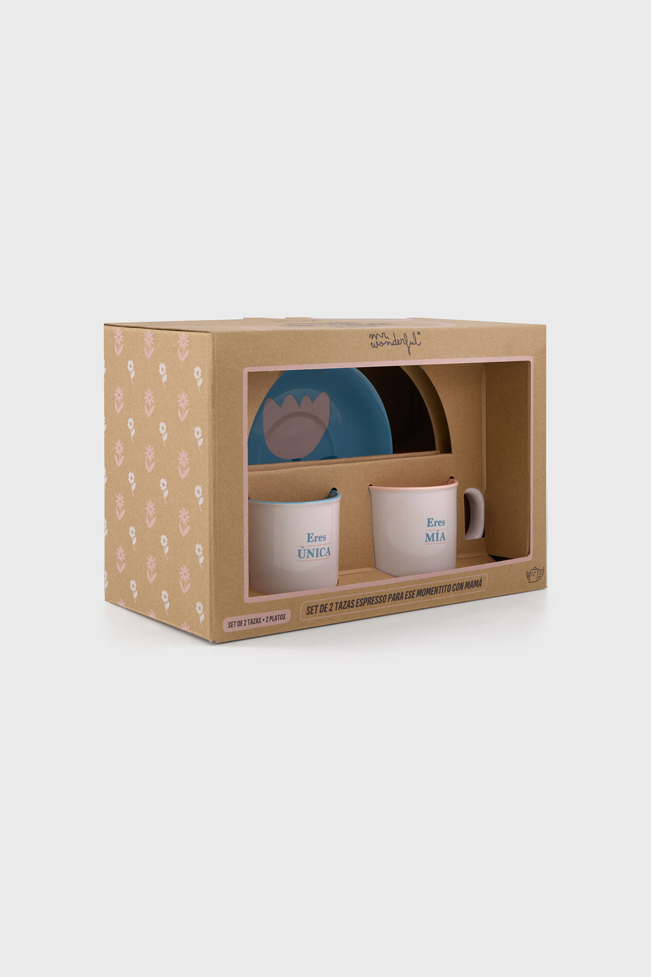 Mr. Wonderful Set de 2 tazas espresso mensaje