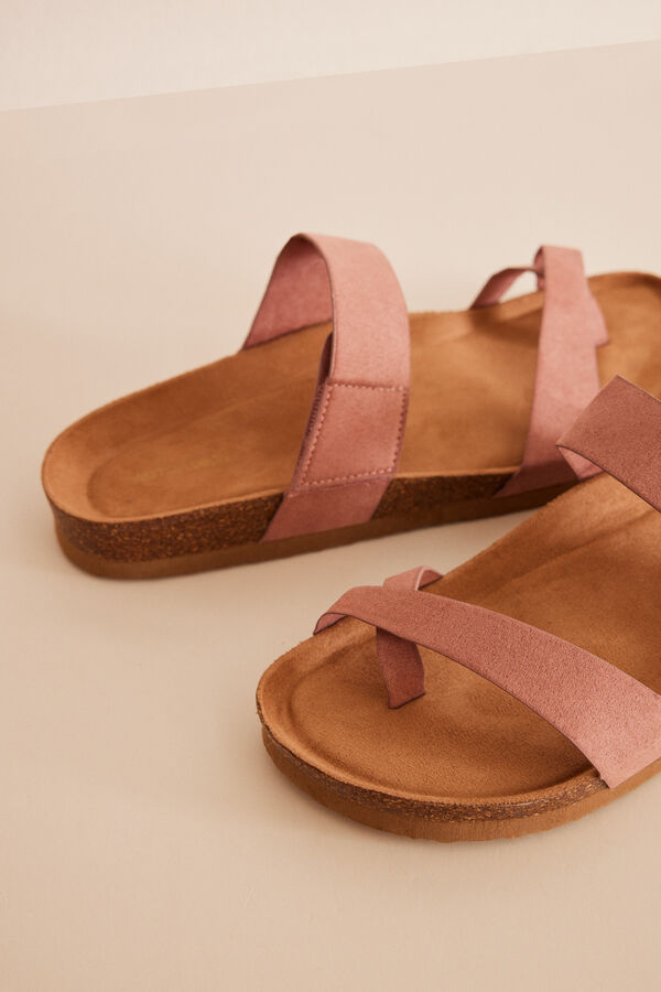 Women'secret Sandalias Bio color morado burdeos