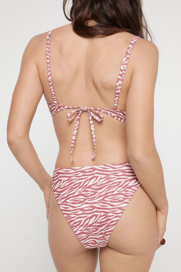 Pieces Cuequinha de biquíni em print. vermelho