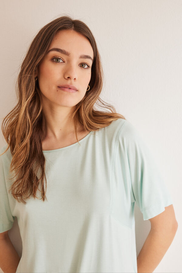 Women'secret Pijama Capri riscas verde Ecovero&trade; verde